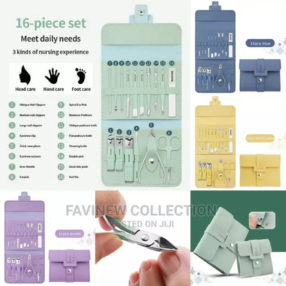 16pc Nail Clipper Manicure Set